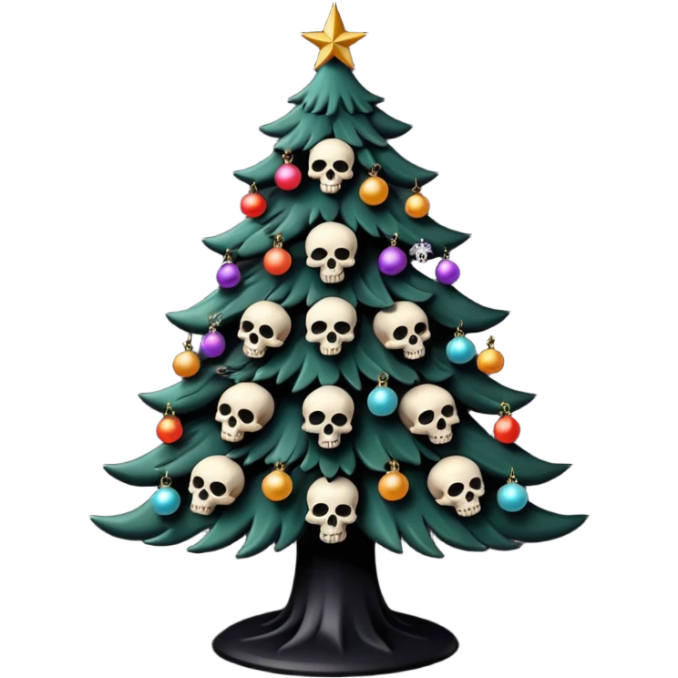 goth christmas tree emoji