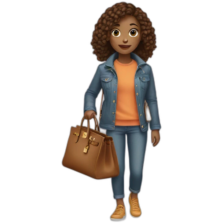 girl with Birkin bag emoji