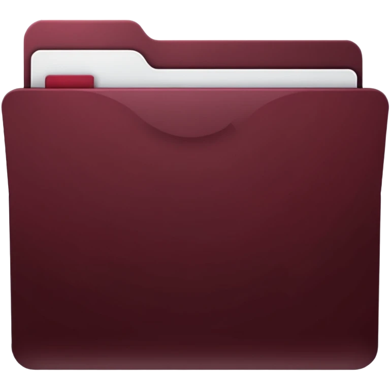 create a dark maroon folder emoji simple with transparent background emoji