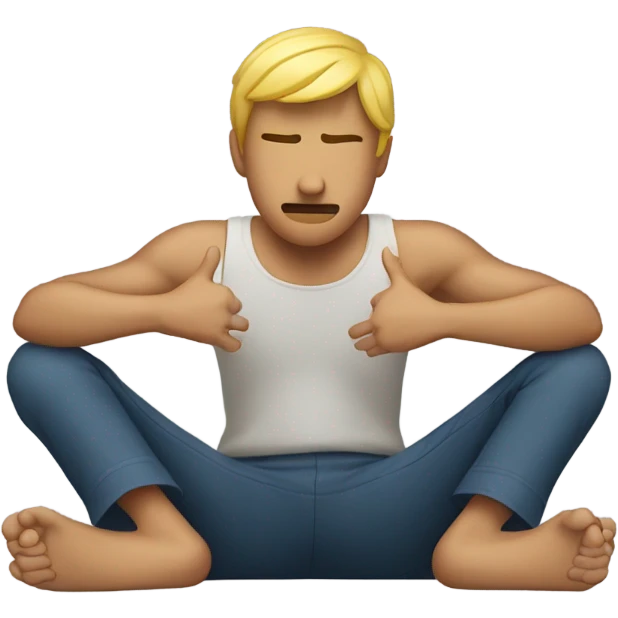 the guy covers his face with his palms emoji