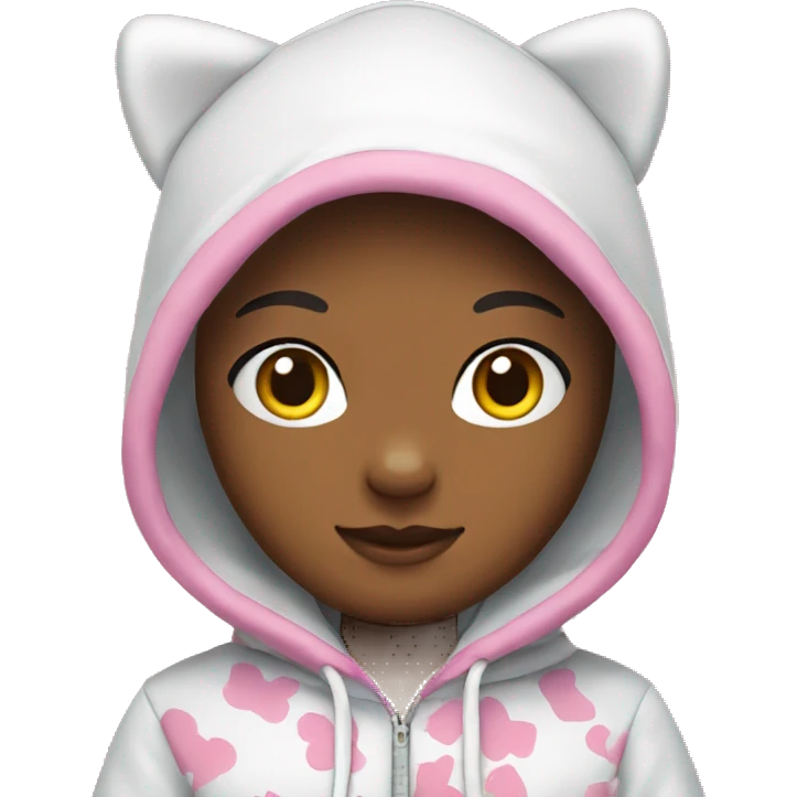 Hello kitty wear hoodie emoji