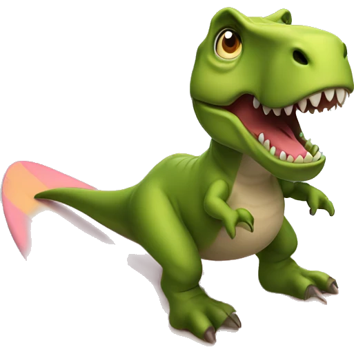 T-Rex on a surf board  emoji