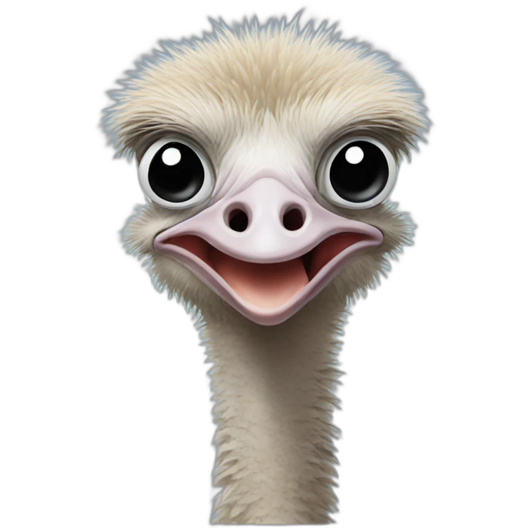 ostrich with the head in the sand emoji