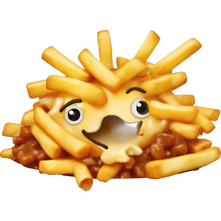Poutine qui mange un poutine emoji
