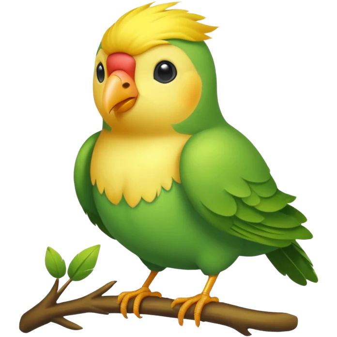 A love bird with color green and his head yellow  emoji