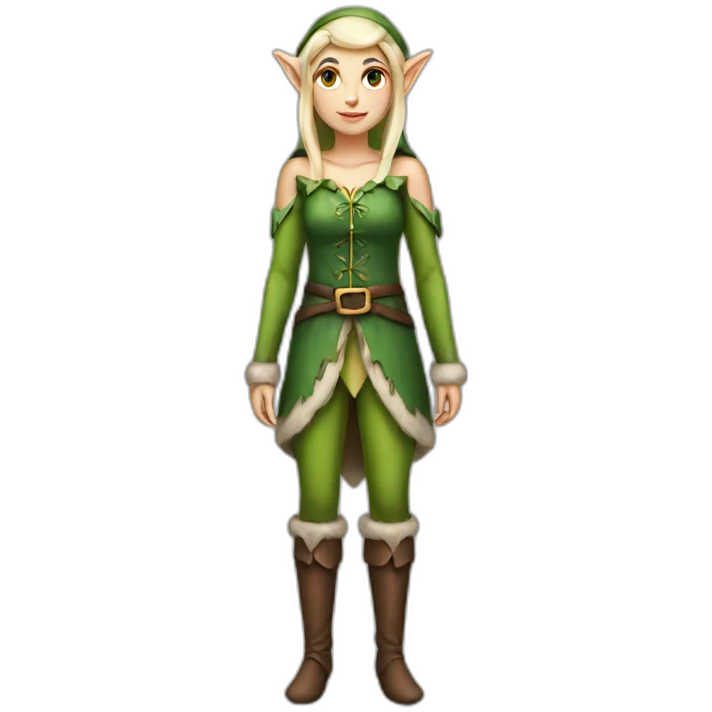 Female Elf full body emoji