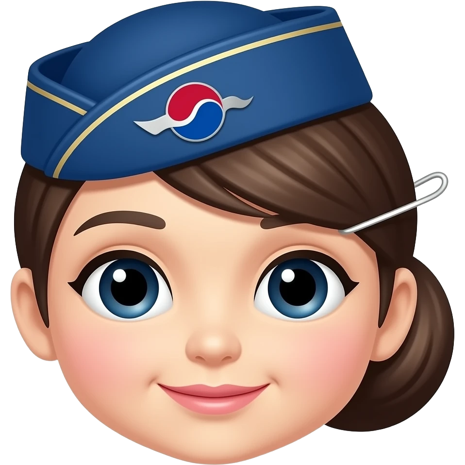 korean air hostess hair pin emoji