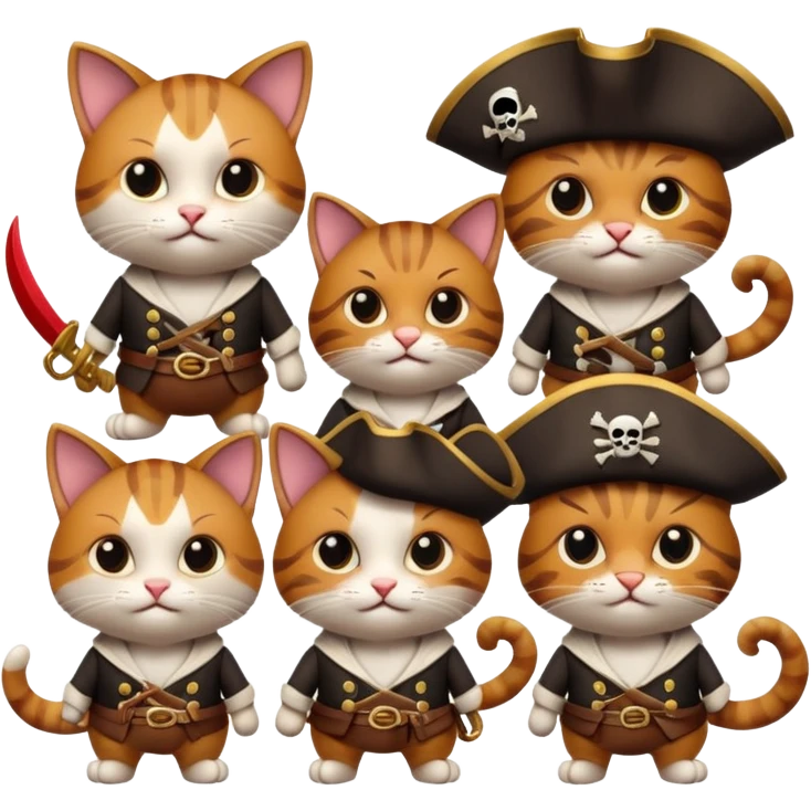 pirate cats emoji