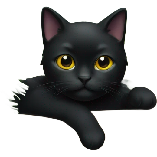 Black cat on Christmas tree emoji