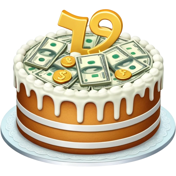 Money cake emoji