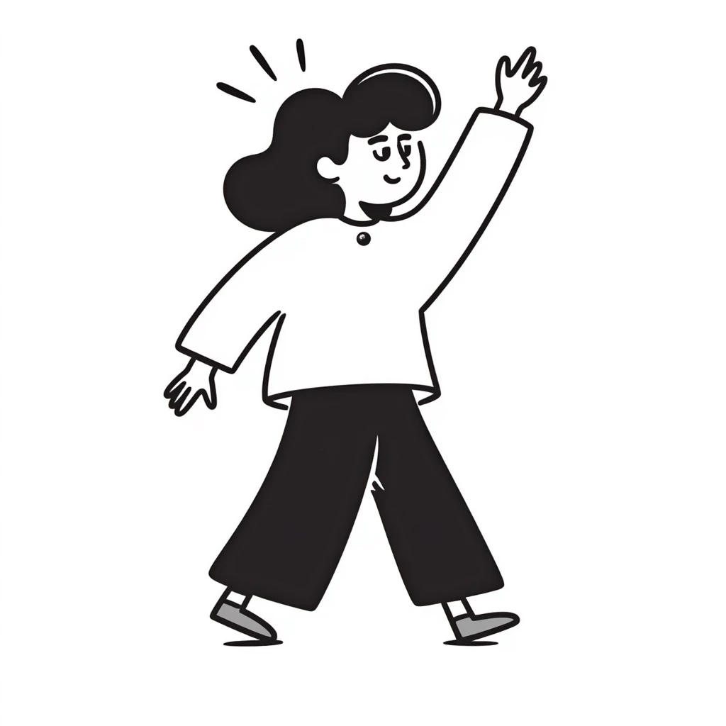 person with sparkling eyes and energetic pose, symbolizing '精神百倍' emoji