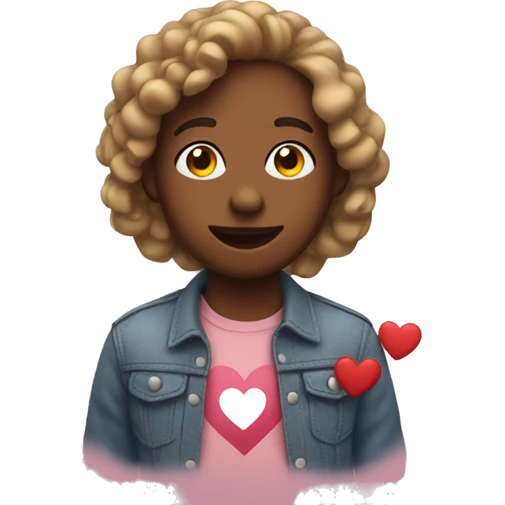 Me with hearts emoji