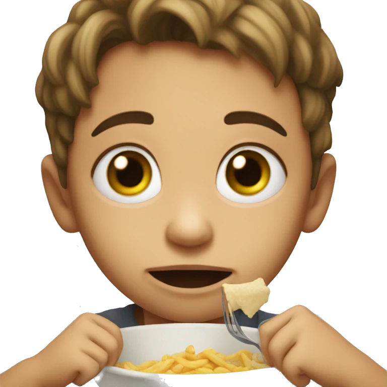 the child doesn't want to eat emoji