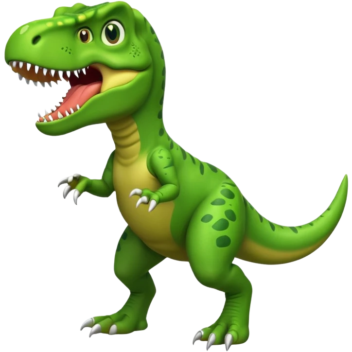 Dancing T. rex cartoon small arms flailing emoji