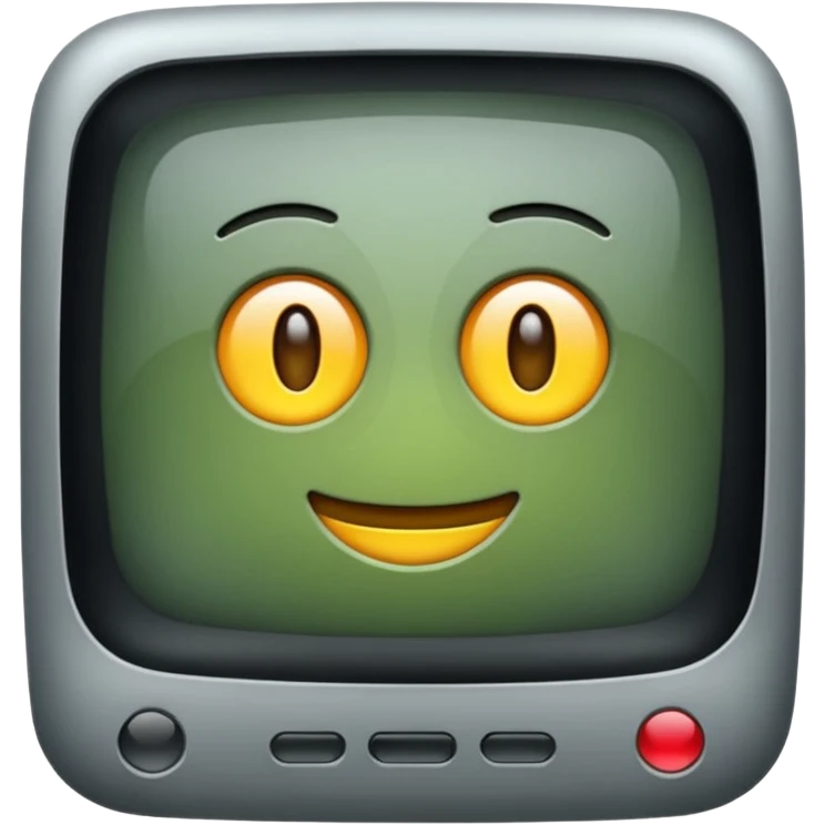 телевизор с зеленым пиксельным экраном emoji