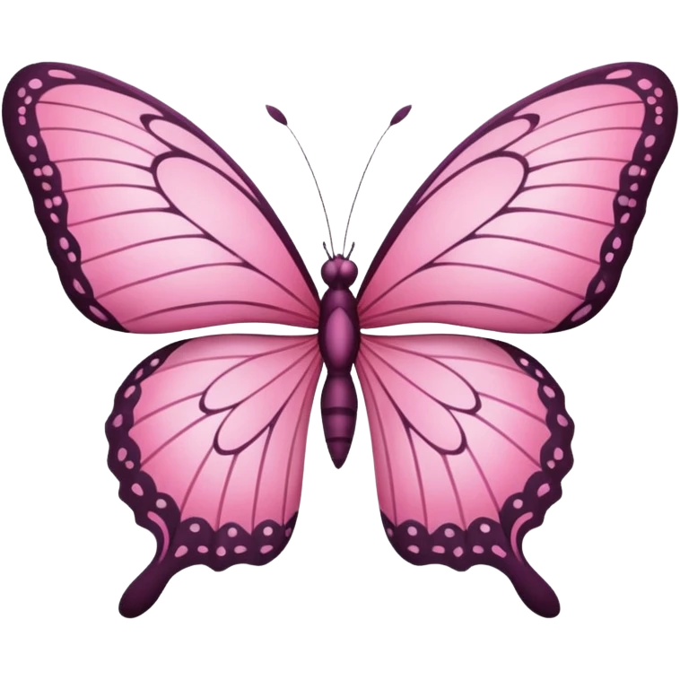 Pink butterfly emoji