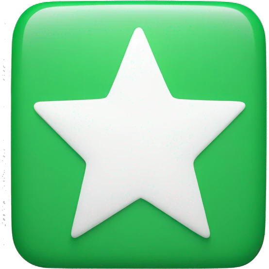 Green square with white star inside emoji