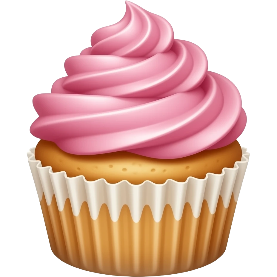 Cupcake with pink icing emoji