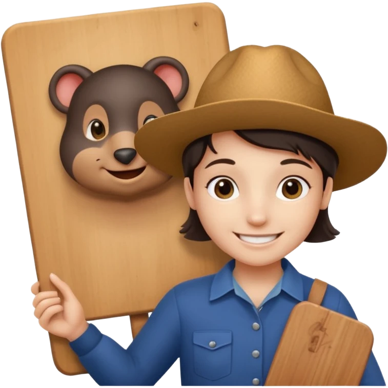 a mole for twitch chanel more realistic and she take a board escribe on GG or  emoji