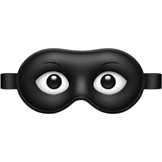 Blindfold – soft black eye mask emoji