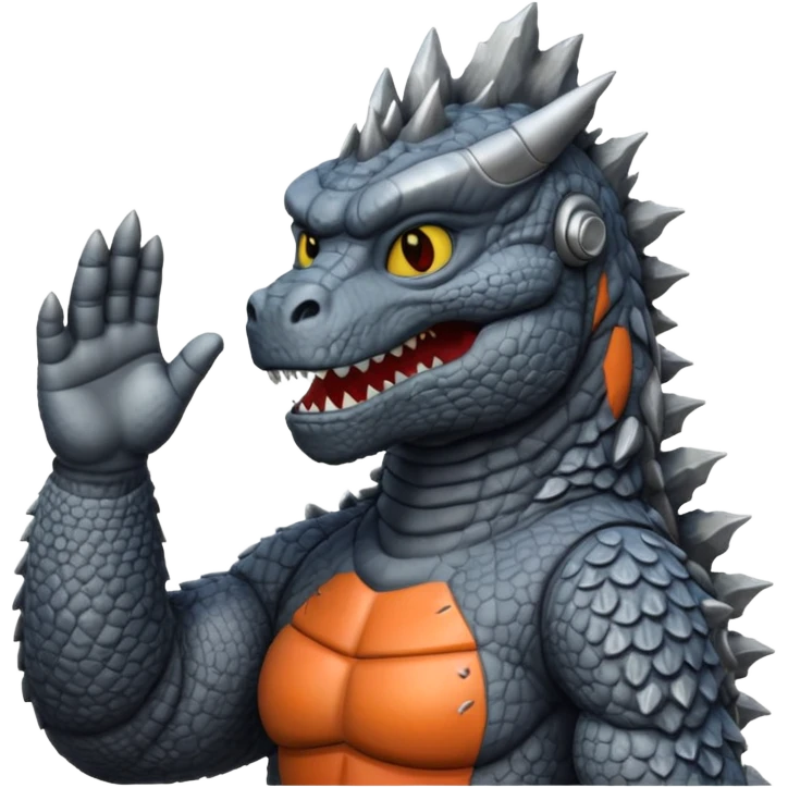 godzilla saluting emoji