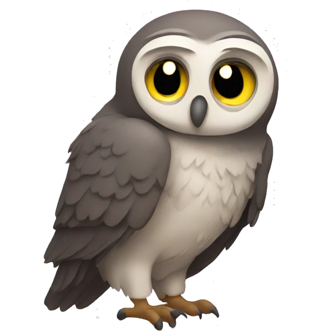 Depressed owl emoji