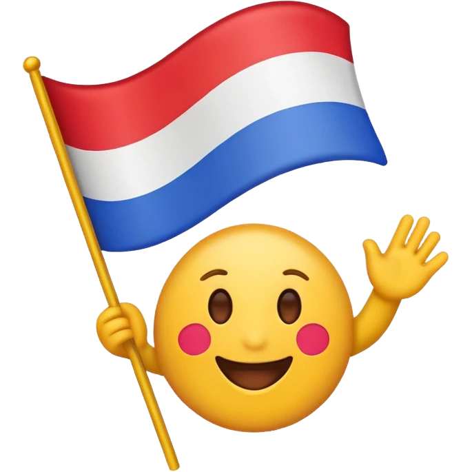 une emoticone avec un drapeau pour dire c'est gagné emoji
