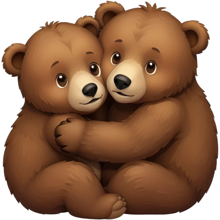 Bears cuddling emoji