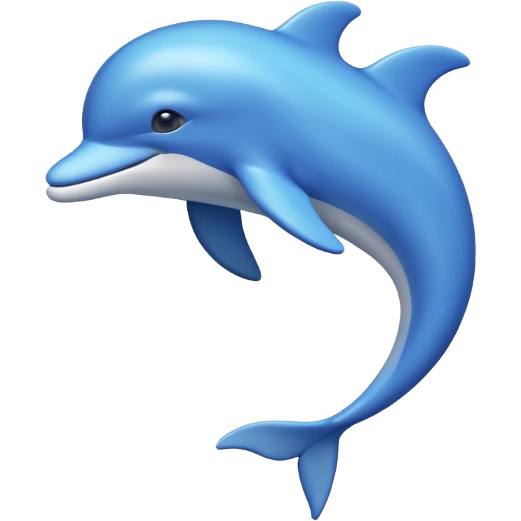 blue dolphine nothing else, very simple in air emoji