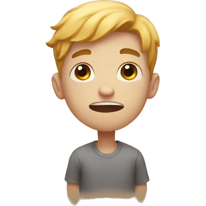 a boy who has a very big pain in his soul emoji