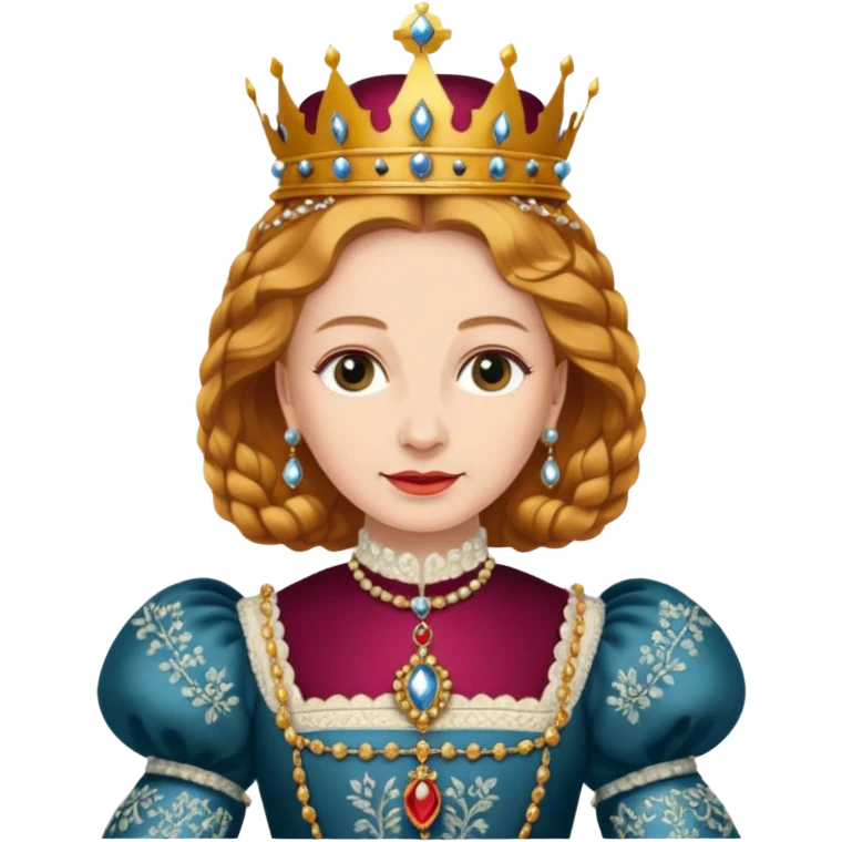 Queen Elizabeth I holding her crown in her right hand emoji