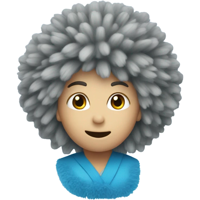 blue pompon emoji