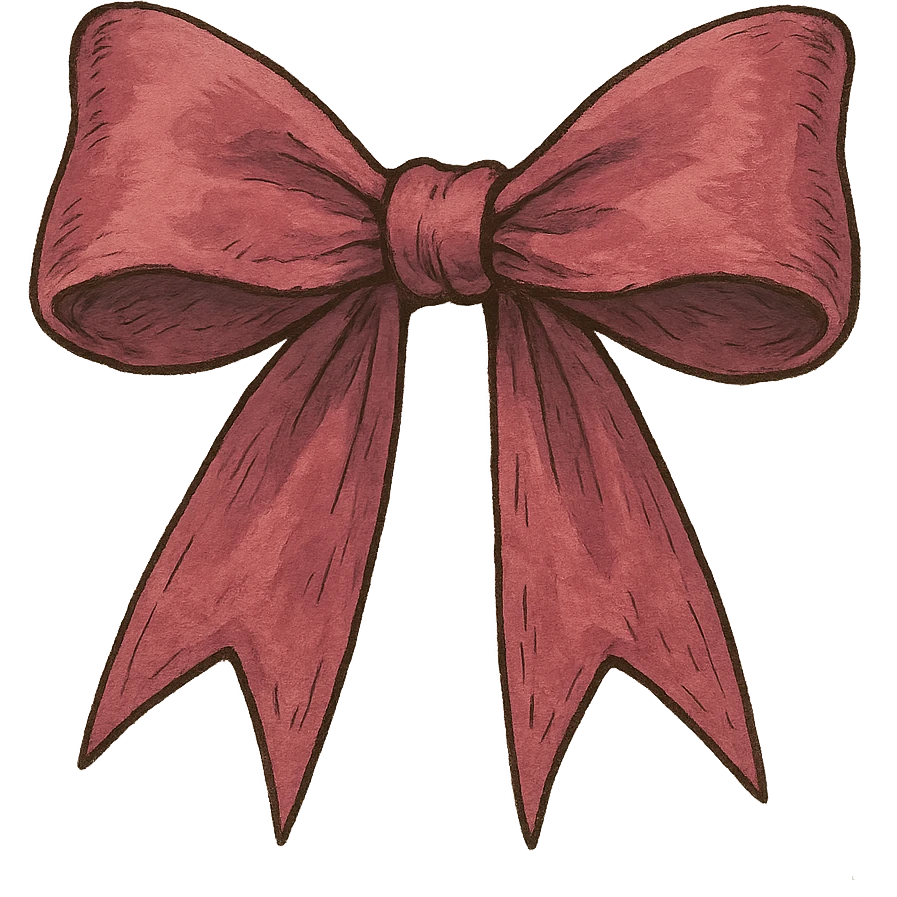pink gothic bow in ghibli style emoji