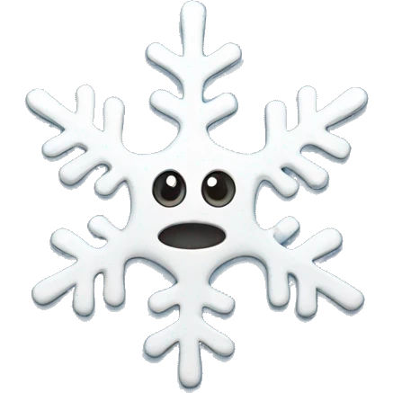 Melting snowflake emoji