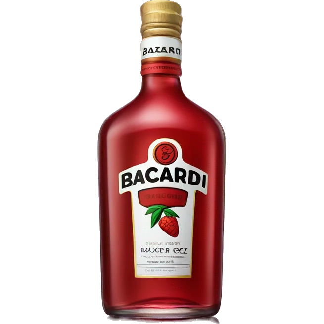 Bottle of Bacardi razz  emoji