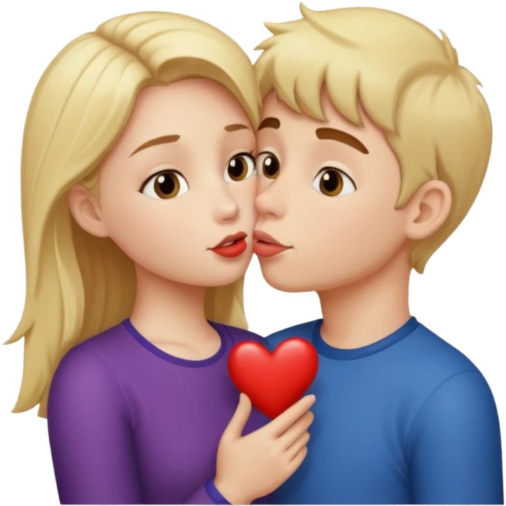 girl kissing a boy  emoji