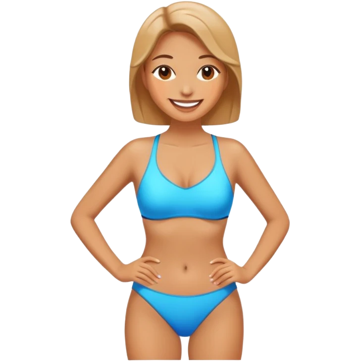 make an emoji where there will be a woman in a swimsuit. emoji