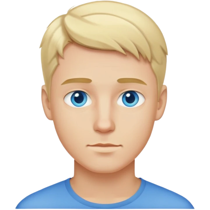 short hair blonde-guy-blue-eyes emoji