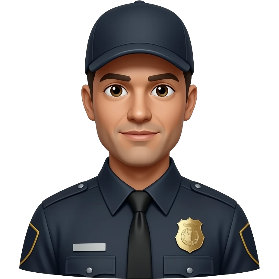 A man standing up that looks like a security guard in all black emoji emoji