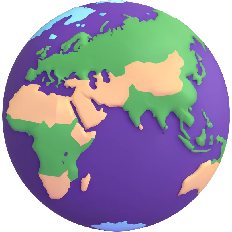 Earth from space, blue and green  emoji