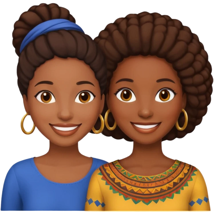 Ma meilleur amie et moi (femme) africaine  emoji