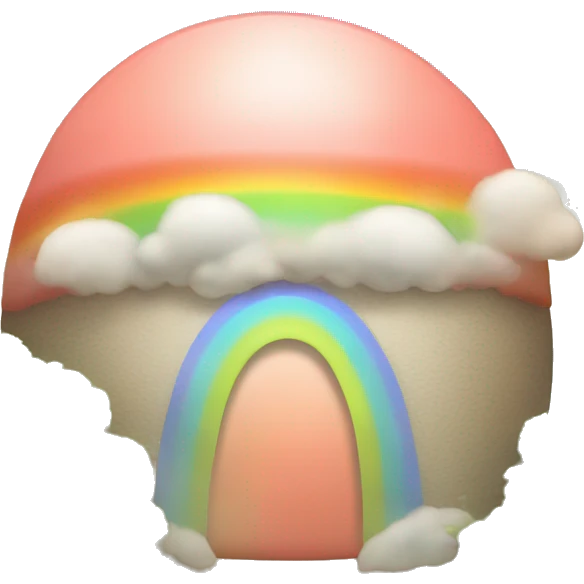 Rainbow with peach in front emoji