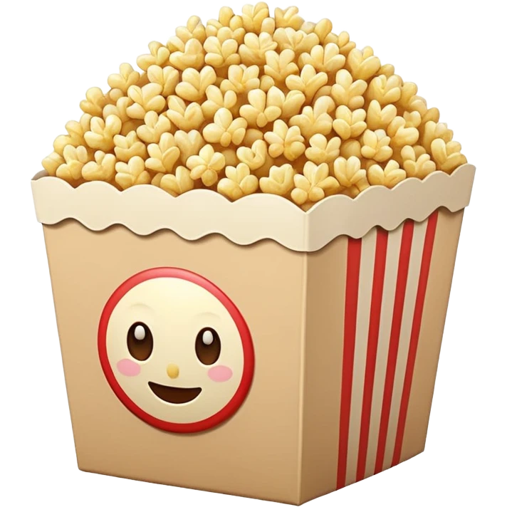 Popcorn in box beige color  emoji