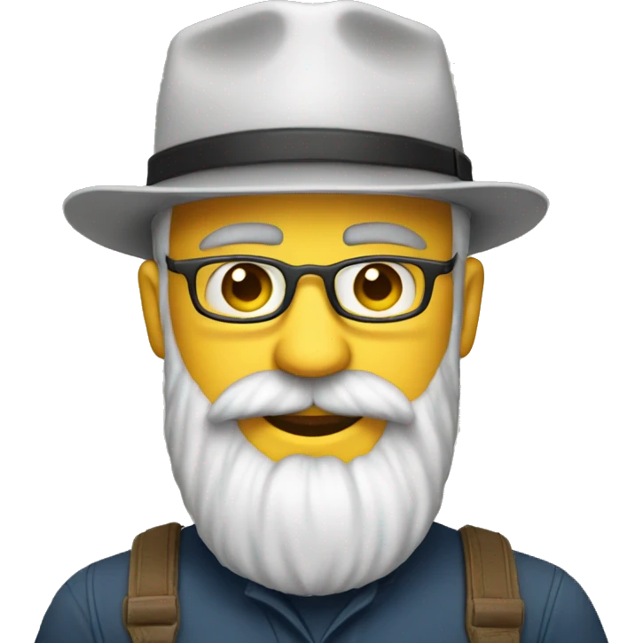Photographer beard and cap emoji
