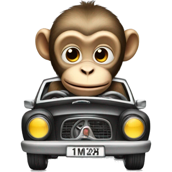 Monkey in a car emoji