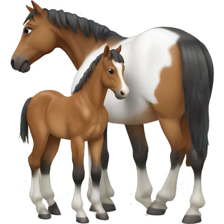 Horse with foal  emoji