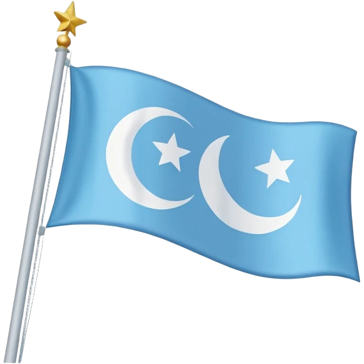 light blue turkish flag emoji