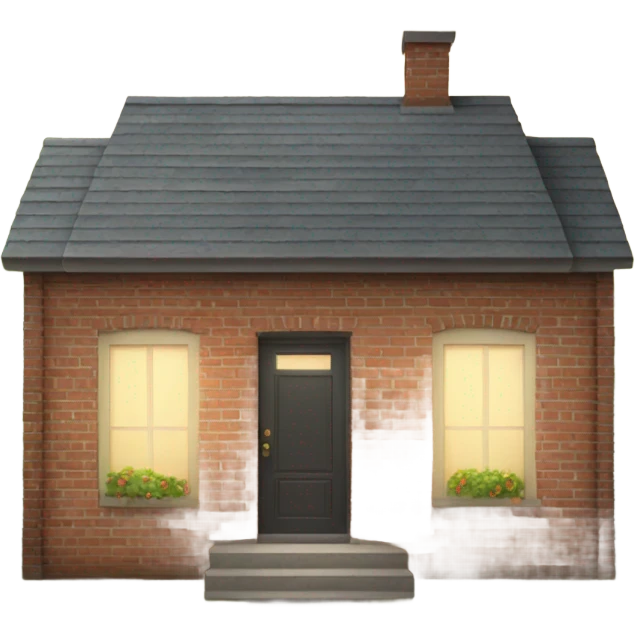 Brick house with front porch emoji