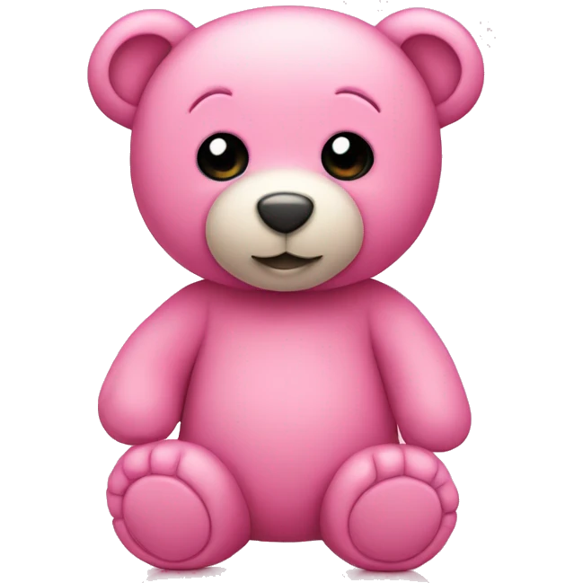 Teddy bear pink emoji