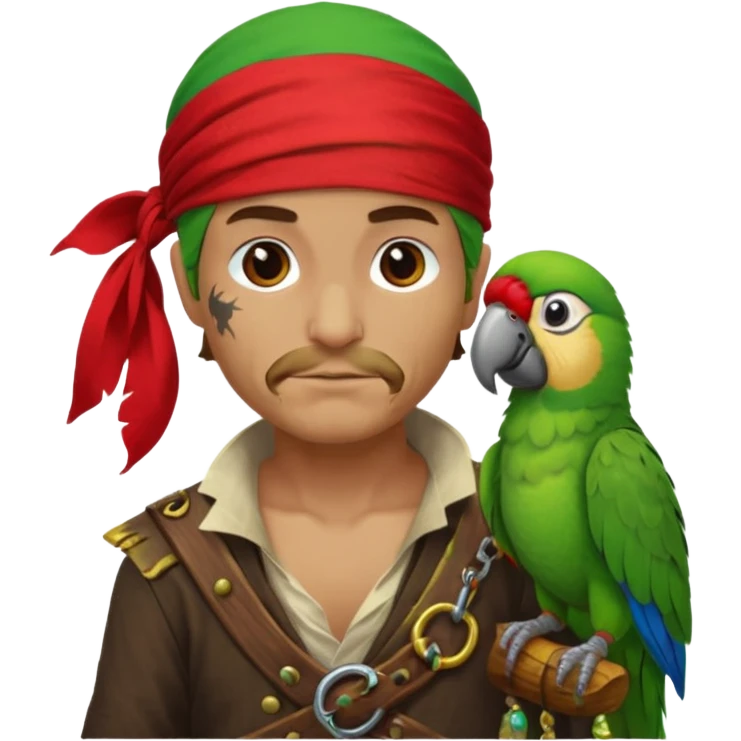pirate and parrot emoji